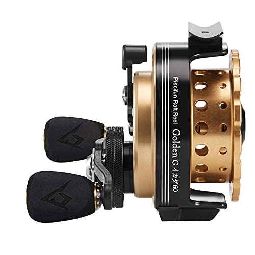 ピシファン（Piscifun） イカダリール 金龍 筏釣り/カセ釣り/磯釣り/穴釣り ちょい出し機能付き 3.6:1ギア比 ドイツ製7＋1BB 黒鯛リール (左) 3枚目