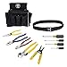 Klein Tools 92911 Tool Kit, Apprentice Tool Set with 4 Pliers, Wire Stripper and Cutter, 4 Screwdrivers, Tool Belt and Tool Pouch, 11-Piece