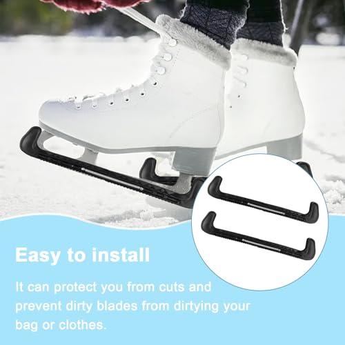 Kufenschoner Schlittschuhe, 1 Paar Verstellbare Schutzhüllen für Sicheren Schutz der Kufen, Elastische Kufenstrümpfe, Handtuch Inklusive, Für Erwachsene, Eiskunstlauf und Eishockey-Schlittschuhe