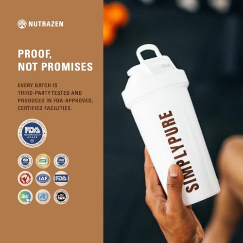 Image of SimplyPure Fermented Yeast Protein Powder - Cold Coffee - 1kg | 25.5g Complete Protein | Muscle Recovery & Lean Muscle Support | Vegan Protein Powder for Gym, Fitness & Active Lifestyle | PDCAAS 1.0 | Easy to Digest with Probiotics & Enzymes