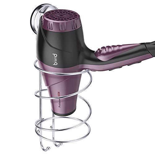 Hair Dryer Holder, Spiral-Shaped Powerful Vacuum Suction Cup Hair Dryer Rack Frame, Mount Hair Dryer Hanging Rack - Thumbnail 3