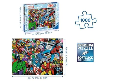 Puzzle 1000 pièces Challenge Puzzle : Marvel Ravensburger France - vue 6