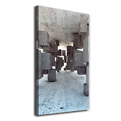 Tirages sur toile prete a suspendre Tulup cubes de béton 60x120