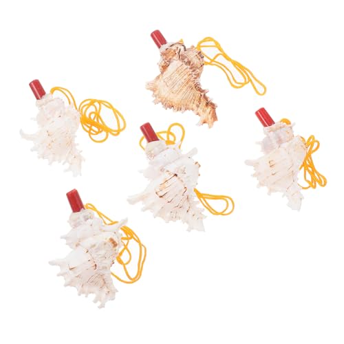 BESPORTBLE 5Pcs Conch Shaped Whistles for Decorative Fun Whistle Favors for Birthdays Weddings and Holidays Enhance Lung Capacity and Enjoy Endless Fun