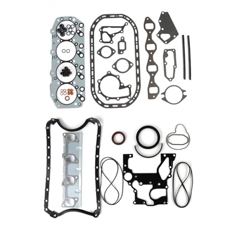 Otobaijeni 4JG2 4JG2T Engine Full Gasket Kit Compatible with Isuzu Engine 4JG2 4JG2T Tropper Pickup Truck Compatible with Komatsu TCM Forklift Truck Engine Rebuild Kit Aftermarket Parts