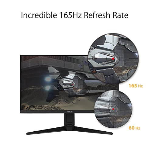 TUF Gaming VG247Q1A Monitor Gaming 24”, FullHD (1920x1080), 165Hz, Tempo di Risposta 1ms, Adaptive Sync, FreeSync Premium, Extreme Low Motion Blur, Regolabile, Nero - Monitor - Immagine 2