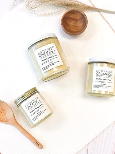 8 oz. Healing Body Cream Organic Deep Moisturizer Lotion for Dry Skin/Butter Me Up Organics