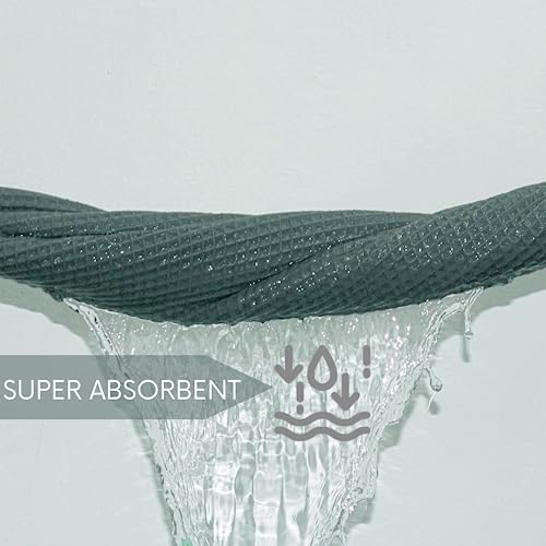 Whitewrap Kitchen Towels | 100% Cotton | Dish Towels For Kitchen | 15"X25" Classic Waffle Turquoise 6-Pack | Hand Towels, Tea Towels, Dish Cloths| Super Absorbent | Reusable Cleaning Cloths #TOP3