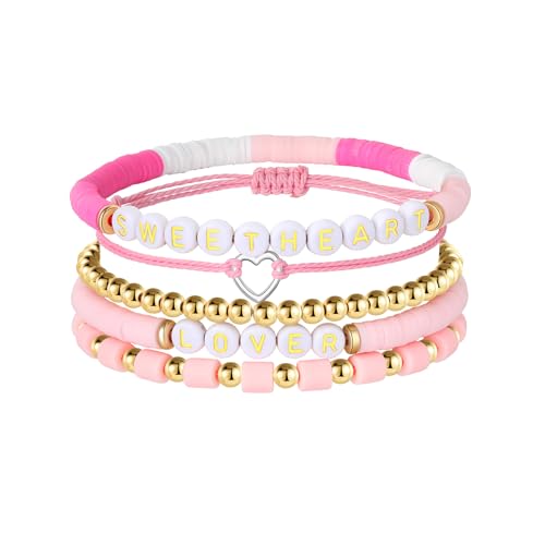 SIXFOX Dainty Link Charm Bracelet For Women Trendy Pearl Beaded Bracelet With Natural Adjustable Statement Bracelet Jewelry Gifts for Bridesmaid Wedding Birthday Anniversary Graduation