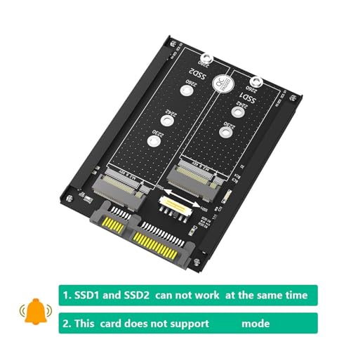 Adaptador NGFF B M Key M.2 SSD con carcasa combo SATA 2.5 pulg. miniatura 2