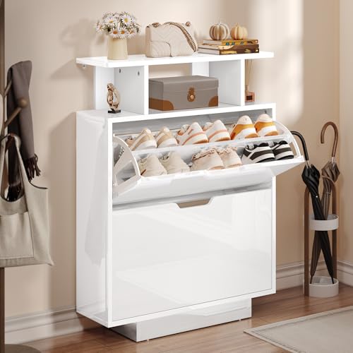 YITAHOME Zapatero Estrecho Brillante Armario