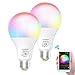 Produktbild WLAN Glühbirne Alexa E27, JSENGE Smart Home Birne, LED Dimmbar Intelligente Gluhbirne 7W Ersetzt 60 Watt, App Steuerung, Hue White und Color, Kompatibel mit Google Home et IFTTT, 2er Pack (Weiß)
