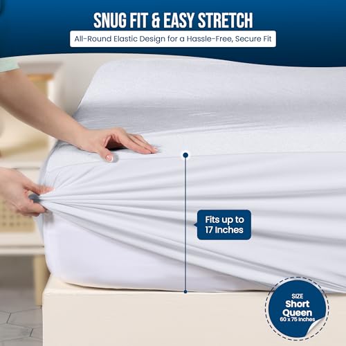 image for Utopia Bedding Waterproof Mattress Protector Short Queen Size 2 Pack, 