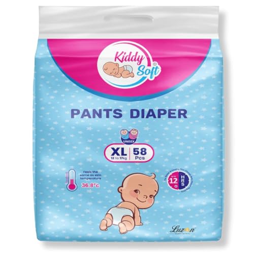 Image of Baby Diaper Pants, Extra Large (XL), 58 Counts | 5 Layer All Night Leakage Protection & Quick Absorbency | For Babies of 12-17 Kg | Up to 12 hours Protection | Rash Free Comfort Diapers