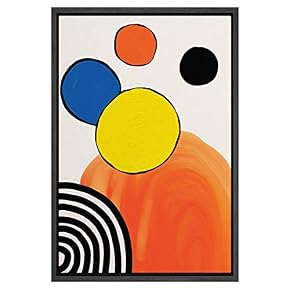 SIGNWIN Framed Canvas Wall Art Colorful Geometry Painting...