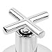 Dnyta Brass Concealed Water Stop Valve, Water Shut Off Valve Flow Control Pressure Regulator with Cross Handle for Kitchen Bathroom (1/2 in, Silver)