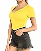 MANGOPOP V Neck Bodysuits for Women Short Sleeve B... #2