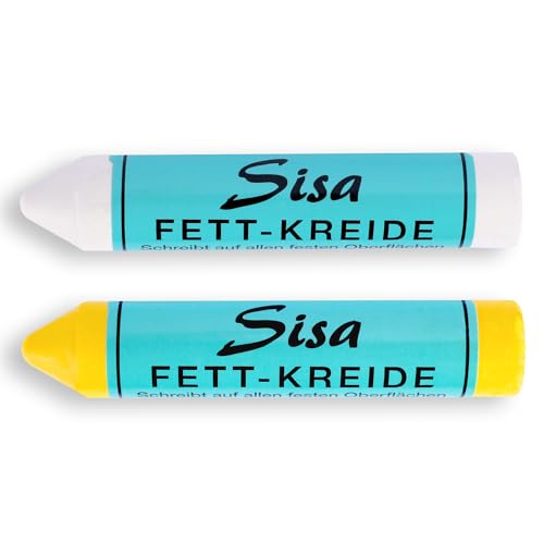 Tool & Tree SISA Fettkreide Set Gelb & Weiß – robuste Reifenkreide für Werkstatt, Metall & Reifenmarkierung – wasserfest, abriebfest, temperaturbeständig – präzise Markierkreide für raue Oberflächen