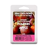 Pumpkin Apple Soy Wax Melts - 3.2oz, 6 Cube Clamshell, All Natural, Highly Scented, Long-Lasting Aroma, Premium Quality, Handmade, Non-Toxic, Eco-Friendly