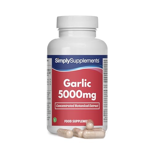 Cápsulas de ajo de alta potencia | Ayuda a la salud inmunológica | Con vitamina C, hierro y tiamina | Apto para veganos | 120 cápsulas = 2 meses de suministro | Fabricado en el Reino Unido