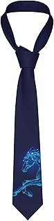 Cravatta Stretta Magico Cielo Notturno A Cavallo Incandescente Blu Cravatta Uomo Morbido Cravatta Da Lavoro Formale Tie Per Marito Regalo Festa 8X145Cm