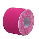 ultnice Kinesiología Aparato de banda terapéutico cinta elástica para deportes, ocio, Fisioterapia y medicina 500 x 2.5 cm (Rosa)