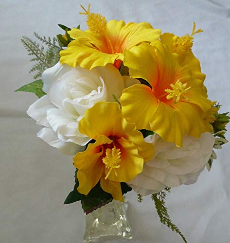 花 アートフラワーブーケ アートフラワー 花 立体 ハイビスカス