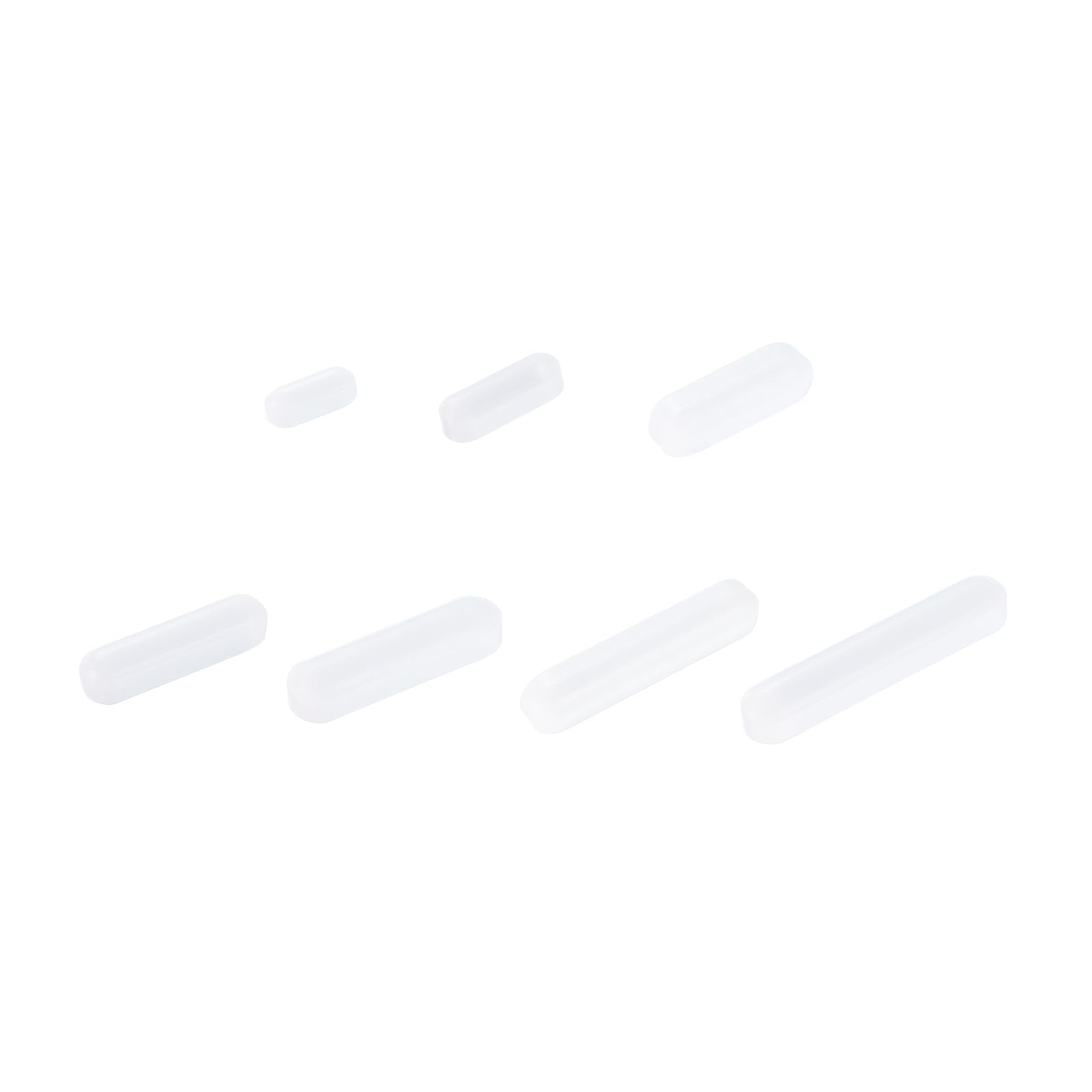 MECCANIXITY Magnetic Stirrer Mixer Stir Bar Rod 10/15/20/25/30/35/40mm Cylinder Shape PTFE Coating Magnet White for Laboratory 7Pcs