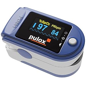 PULOX Pulsossimetro PO-200 saturimetro con Display a OLED e Accessori