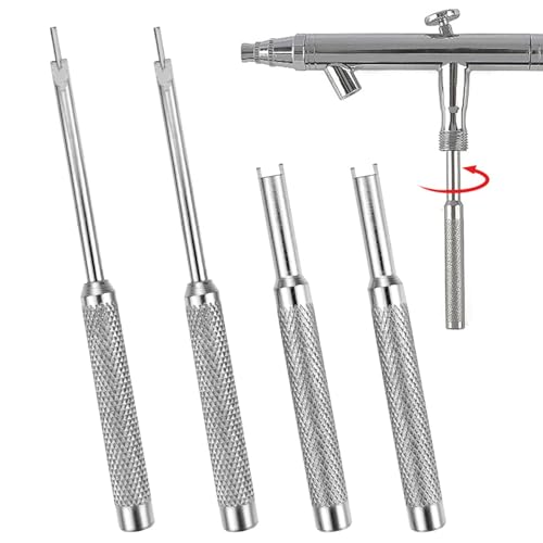 2 Set Air Brush Tools, Needle Packing Nut or Valve Screw Replacement Repair Tool Airbrush Maintenance Tools, Airbrush Accessories for Double Action Air Brush Spray Gun Replace