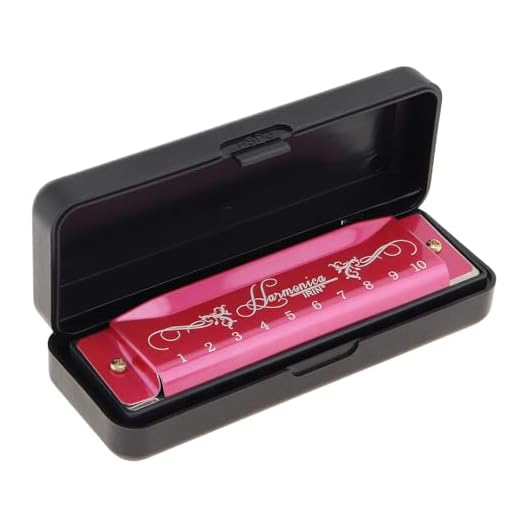 OriGlam Blues Harmonica Mouth Organ, Diatonic Blues Harmonica Key of C, 10 Holes 10 Tones Blues Harp Mouth Organ Harmonica (Rose Red)