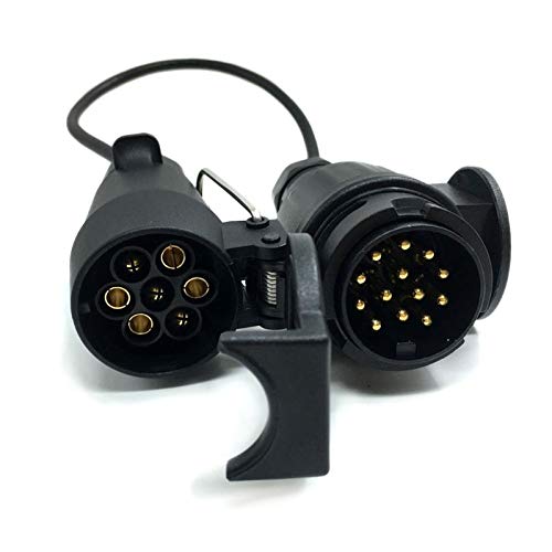 1 Pc 7 Pin to 13 Pin Trailer Adapter Lead Converter with Cable Wiring Connector 12V Plug Socket Vehicle Car Accessories