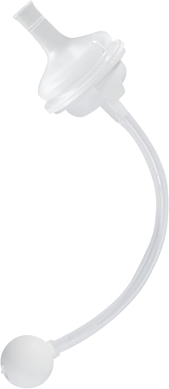 Pigeon Sippy Straw Conversion Kit for Babies 12+ Months | Soft Silicone Sipper Spout, Weighted Straw, and Cleaning Brush, Natural Smooth Bottle-to-Cup Transition