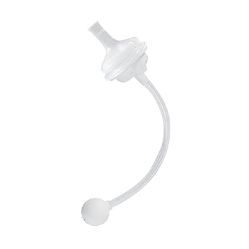 Pigeon Sippy Straw Conversion Kit for Babies 12M+ | Soft Silicone Spout, Weighted Straw & Cleaning Brush | Smooth Bottle-to-Cup Transition