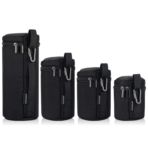 Wasserdichte Objektivtasche Set, Kameraobjektivhülle Objektivschutztasche, Kamera Objektivhülle (4-Größe-Packung), Schutzkamera-Objektivhülle für...