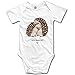 OASCUVER Cute Cartoon Hedgehog Hugs Newborn Infant Fashion Bodysuit Baby Onesies Clothing (White, 0-3 Months)