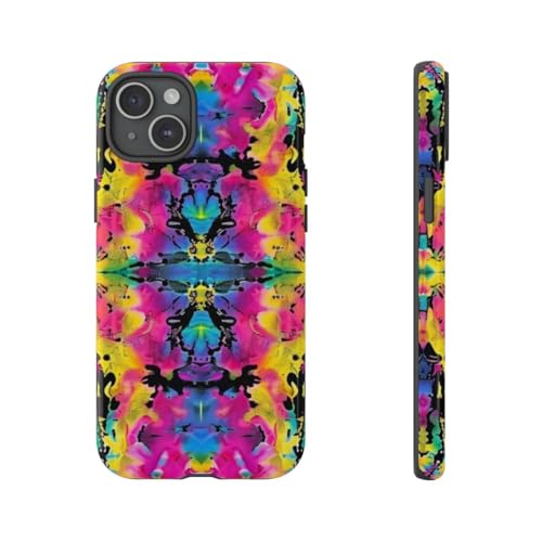 Coque iPhone 15 Plus rigide brillante protection antichoc motif abstrait