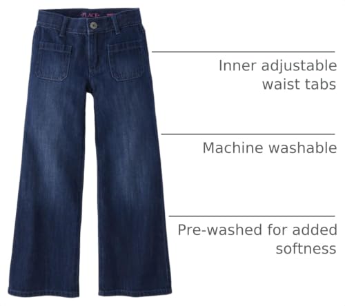 Image of The Children's Place Girls' Wide Leg Jeans