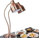 Lámpara calentadora de alimentos de doble cabezal independiente, calor multidireccional para pizza, filetes, pollo frito en fiestas y bufés