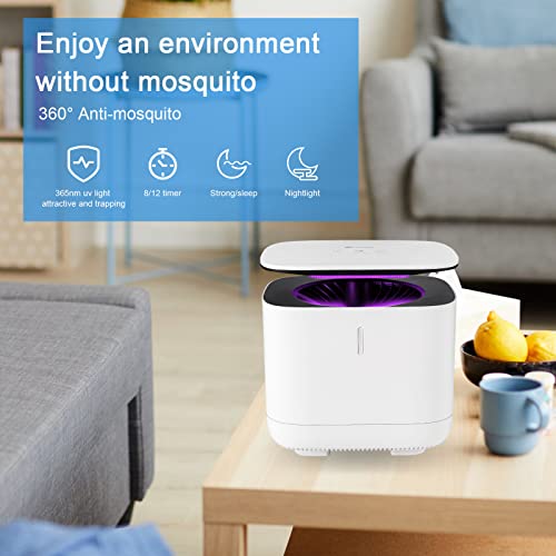Lanju Mosquito Catcher,Non-Zapper Gnat Trap For Insect Gnat Fly Bug Moth Fruit Flies With Strong Suction, Quiet Odorless Indoor Bug Trap,Air Drying Home Flycatcher #TOP3