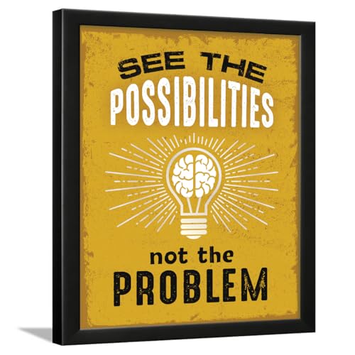 Image of Chaka Chaundh - See The Possibility Not The Problem. - Motivational Poster for OFFICE, STUDY ROOM, STUDENT, ENTREPRENEUR, CLASSROOM & HOME - Positive Motivational Quotes Gifts - (14 X 11 Inches)