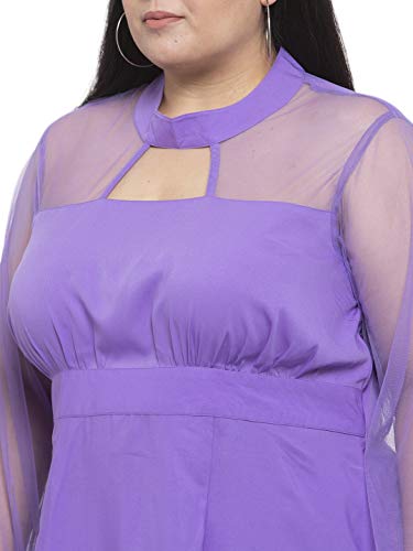 Image of Flambeur Women's Crepe Fit and Flare Knee-Length Dress