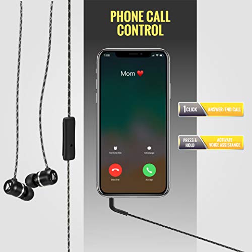 Kicker 43Eb93B Microfit Premium Earbuds | In-Ear Noise-Isolating Earphones | Silicon Ear Tips 4 Sizes | In-Line Mic And Multi-Function Button | Legendary Audio Quality #TOP4