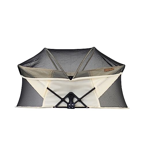 Deryan Infant Deluxe - Portable Baby Bett - Baby Reisebett - bis 1,5 Jahre - Reisebett Kinder - in 2 Sekunden aufgestellt - Reisebett Baby - inkl Moskitonetz, Matratze & Reisetasche - 98x60x32cm