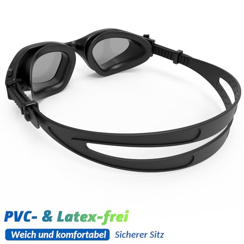 Foto von HotSrace Polarisiert Schwimmbrille Anti Nebel UV-Schutz Verstellbar, Komfort Profi Schwimmbrillen Nicht Polarisiert für Herren Damen Erwachsene Jugendliche