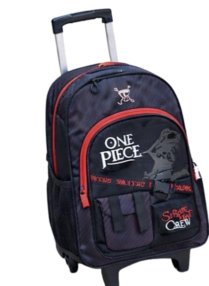 Mochila de Rodinhas One Piece Luffy Infantil Reforçada Clio