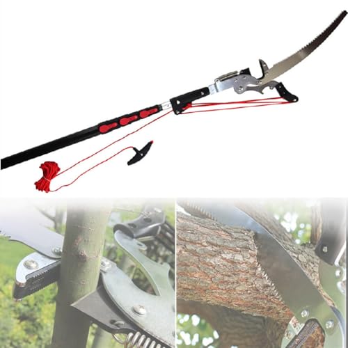 XUXIAO Professional Telescopic Tree Pruner, Gardening Tool Tree Pole Pruner Lopper, with Tempered Steel Blade Saw, for Trimming Branches and Leaves 7.2M