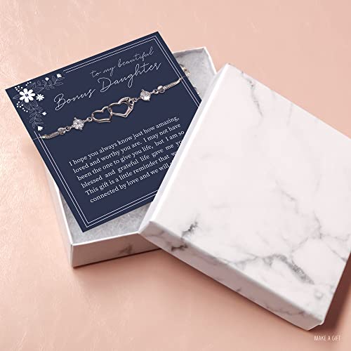 I'm grateful life gave me you - Bonus Daughter bracelet. To Daughter gift. Bracelet for Daughter from Mom. Jewelry for Birthday Christmas day.2