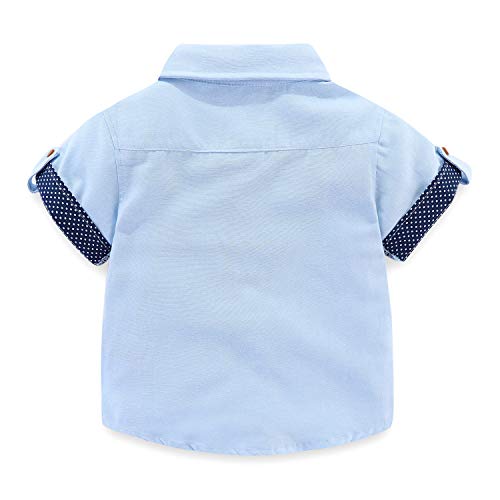 Image of Mud Kingdom Little Boys Dress Shirts Short Sleeve Cute Summer