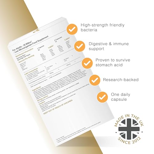 Pro-Ven Probiotics for Adults | Digestive Health & Immune System Support | 25 Billion CFU & Multivitamin Supplement | High-Strength Gut Support | 30 Capsules - Image 4